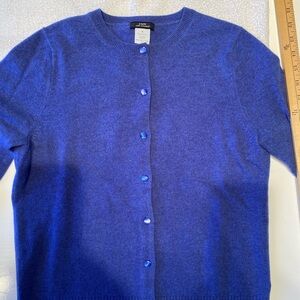 J Crew cashmere cardigan EUC M blue